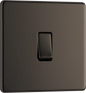 BG Nexus Screwless Flatplate Black Nickel Intermediate switch - FBN13-01