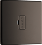 BG Nexus Screwless Flatplate Black Nickel Unswitched and fused - FBN54-01