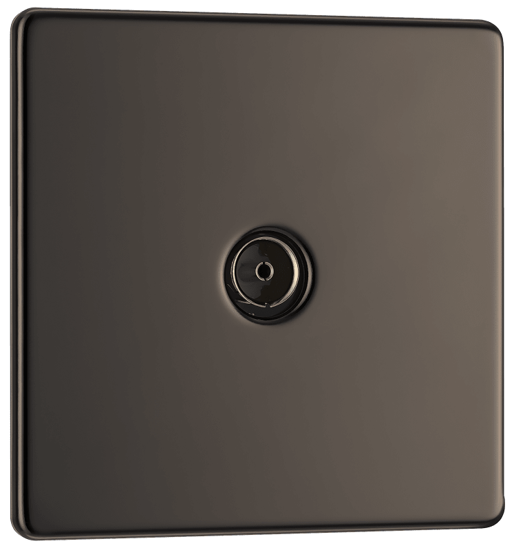 BG Nexus Screwless Flatplate Black Nickel Single co-axial - FBN60-01