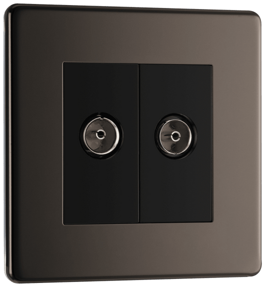 BG Nexus Screwless Flatplate Black Nickel Double co-axial - FBN61-01