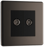 BG Nexus Screwless Flatplate Black Nickel Double co-axial - FBN61-01