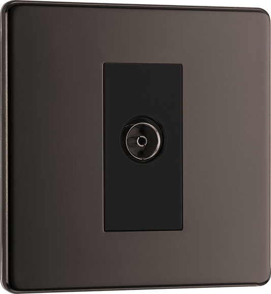 BG Nexus Screwless Flatplate Black Nickel Single isolated, co-axial - FBN62-01