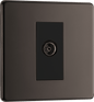 BG Nexus Screwless Flatplate Black Nickel Single isolated, co-axial - FBN62-01
