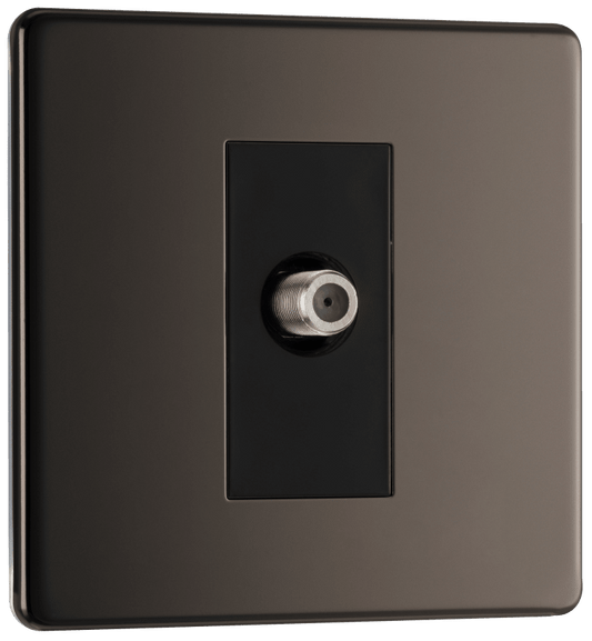 BG Nexus Screwless Flatplate Black Nickel Single satellite - FBN64-01