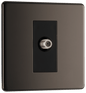 BG Nexus Screwless Flatplate Black Nickel Single satellite - FBN64-01
