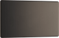 BG Nexus Screwless Flatplate Black Nickel Double, blank plate - FBN95-01