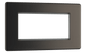 BG Nexus Screwless Flatplate Black Nickel 4 module - rectangular - FBNEMR4-01