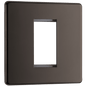 BG Nexus Screwless Flatplate Black Nickel 1 module - square - FBNEMS1-01