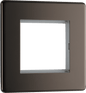 BG Nexus Screwless Flatplate Black Nickel 2 module - square - FBNEMS2-01