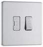 BG Nexus Screwless Flatplate Brushed Steel 3 pole fan isolator, fused - FBS15F-01