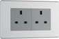 BG Nexus Screwless Flatplate Brushed Steel Double unswitched, double pole - FBS24G-01
