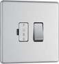 BG Nexus Screwless Flatplate Brushed Steel Switched and fused - FBS50-01