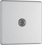 BG Nexus Screwless Flatplate Brushed Steel Single, co-axial - FBS60-01