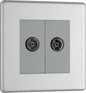 BG Nexus Screwless Flatplate Brushed Steel Double, co-axial - FBS61-01