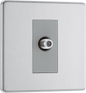 BG Nexus Screwless Flatplate Brushed Steel Single, satellite - FBS64-01