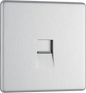 BG Nexus Screwless Flatplate Brushed Steel Single, telephone socket, master - FBSBTM1-01