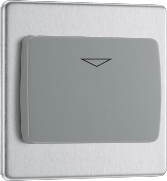 BG Nexus Screwless Flatplate Brushed Steel Hotel key card switch - FBSKYCSG-01