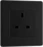 BG Nexus Screwless Flatplate Matt Black Single unswitched - FFB23B-01