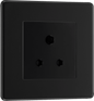 BG Nexus Screwless Flatplate Matt Black 5A single, unswitched, round pin - FFB29B-01