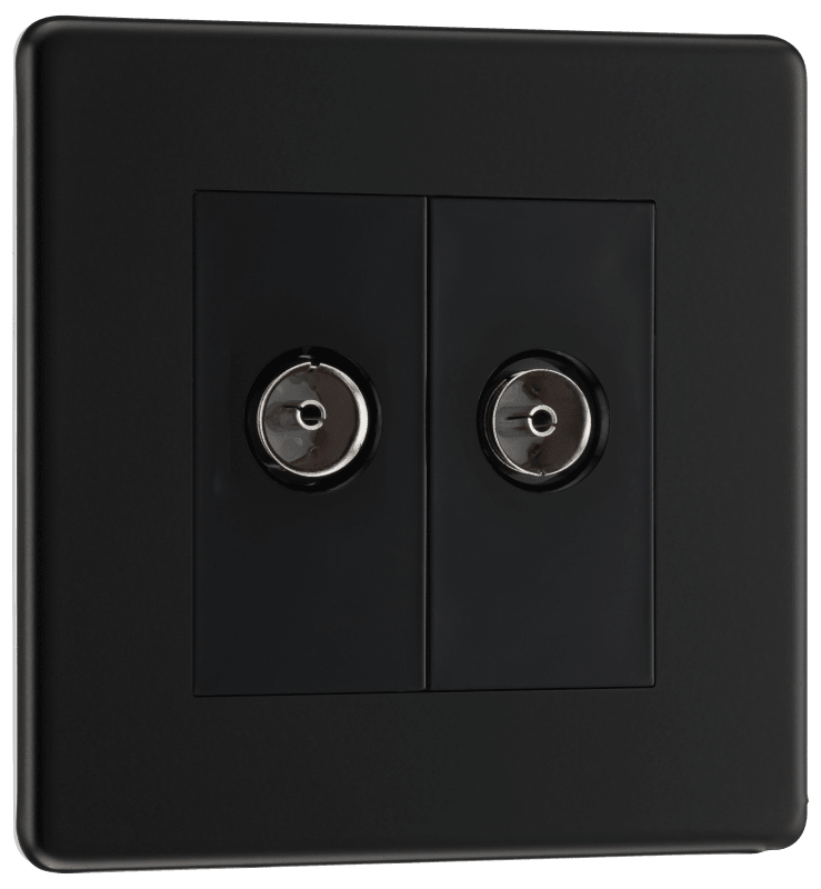 BG Nexus Screwless Flatplate Matt Black Double co-axial - FFB61-01