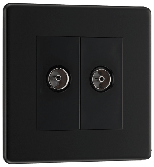 BG Nexus Screwless Flatplate Matt Black Double co-axial - FFB61-01