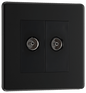 BG Nexus Screwless Flatplate Matt Black Double co-axial - FFB61-01