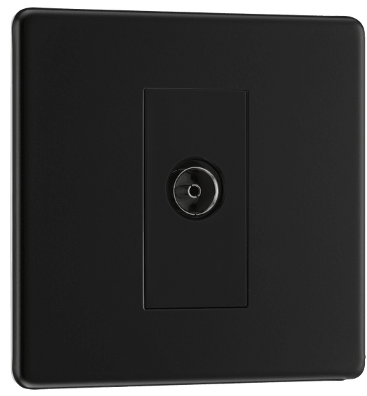 BG Nexus Screwless Flatplate Matt Black Single isolated, co-axial - FFB62-01
