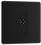 BG Nexus Screwless Flatplate Matt Black Single isolated, co-axial - FFB62-01