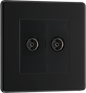 BG Nexus Screwless Flatplate Matt Black Double isolated, co-axial - FFB63-01