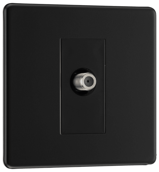 BG Nexus Screwless Flatplate Matt Black Single satellite - FFB64-01