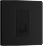 BG Nexus Screwless Flatplate Matt Black Single telephone socket, secondary - FFBBTS1-01