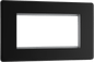 BG Nexus Screwless Flatplate Matt Black 4 module - rectangular - FFBEMR4-01