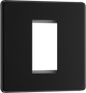 BG Nexus Screwless Flatplate Matt Black 1 module - square - FFBEMS1-01