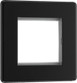 BG Nexus Screwless Flatplate Matt Black 2 module - square - FFBEMS2-01
