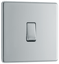 BG Nexus Screwless Flatplate Polished Chrome Intermediate switch - FPC13-01