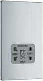 BG Nexus Screwless Flatplate Polished Chrome 115/240V dual voltage shaver socket - FPC20G-01