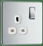 BG Nexus Flatplate Polished Chrome 1G DP Switch - FPC21W-01