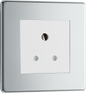 BG Nexus Screwless Flatplate Polished Chrome 5A, single, unswitched, round pin - FPC29W-01