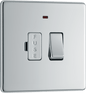 BG Nexus Screwless Flatplate Polished Chrome Switched and fused with indicator - FPC52-01