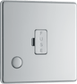 BG Nexus Screwless Flatplate Polished Chrome Unswitched and fused with flex outlet - FPC55-01