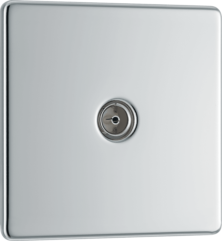 BG Nexus Screwless Flatplate Polished Chrome Single, co-axial - FPC60-01