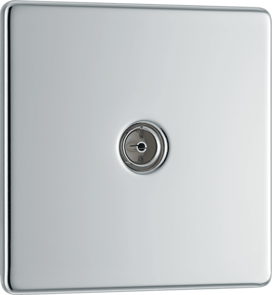 BG Nexus Screwless Flatplate Polished Chrome Single, co-axial - FPC60-01
