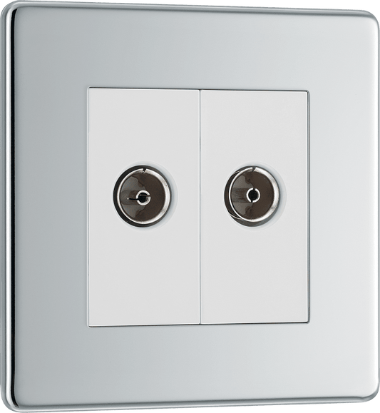 BG Nexus Screwless Flatplate Polished Chrome Double, co-axial - FPC61-01