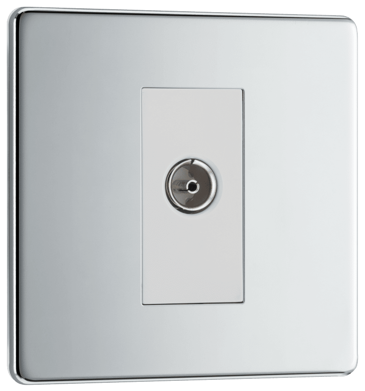 BG Nexus Screwless Flatplate Polished Chrome Single, isolated, co-axial - FPC62-01