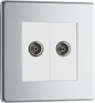 BG Nexus Screwless Flatplate Polished Chrome Double, isolated, co-axial - FPC63-01
