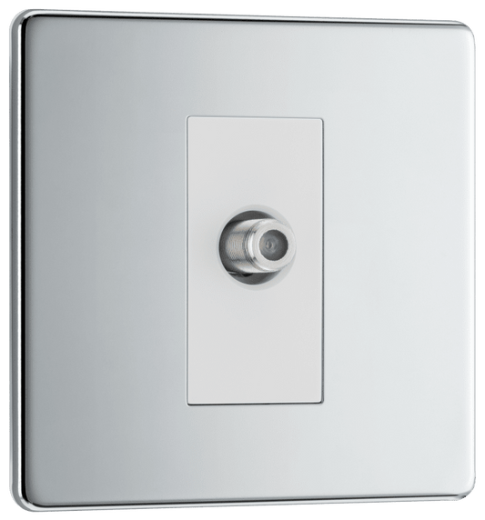 BG Nexus Screwless Flatplate Polished Chrome Single, satellite - FPC64-01