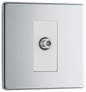 BG Nexus Screwless Flatplate Polished Chrome Single, satellite - FPC64-01