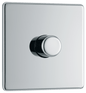 BG Nexus Screwless Flatplate Polished Chrome Single, 2 way push 200W - FPC81-01