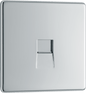 BG Nexus Screwless Flatplate Polished Chrome Single, telephone socket, master - FPCBTM1-01