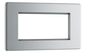 BG Nexus Screwless Flatplate Polished Chrome 4 module - rectangular - FPCEMR4-01